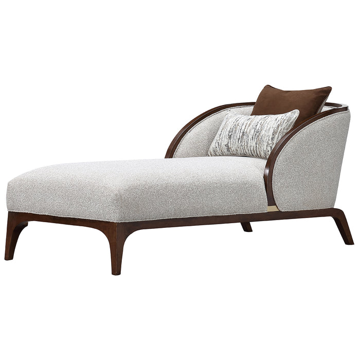 AICO Furniture - Houston Chaise - Pebble/Walnut - 9095842-PBL-416 - GreatFurnitureDeal
