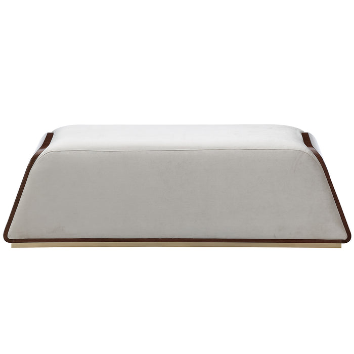 AICO Furniture - Houston Accent Bench - Porcini/Walnut - 9095904-416 - GreatFurnitureDeal