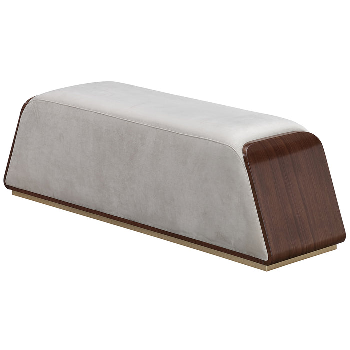 AICO Furniture - Houston Accent Bench - Porcini/Walnut - 9095904-416 - GreatFurnitureDeal