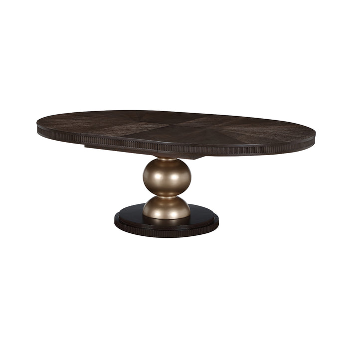 AICO Furniture - West Kensington Oval Dining Table in Medium Espresso - 9096000-417 - GreatFurnitureDeal