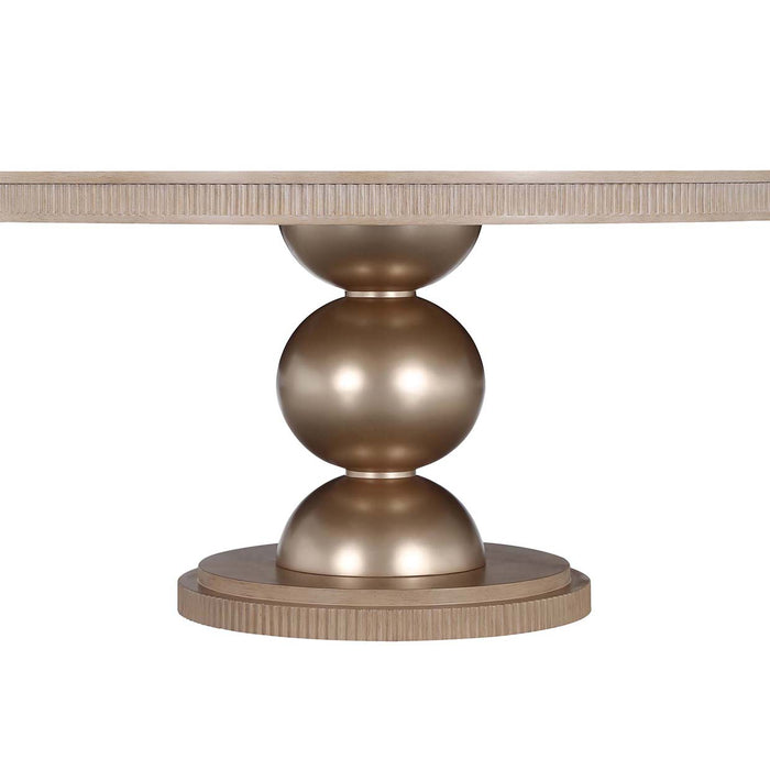 AICO Furniture - West Kensington Round Dining Table in Sea Salt Caramel - 9096001-147 - GreatFurnitureDeal