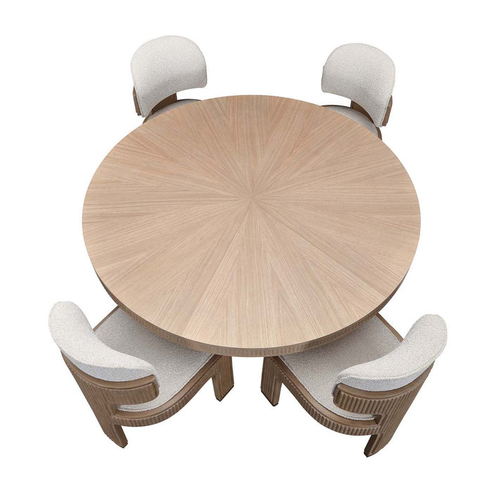 AICO Furniture - West Kensington Round Dining Table in Sea Salt Caramel - 9096001-147 - GreatFurnitureDeal