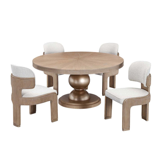 AICO Furniture - West Kensington 5 Piece Dining Room Set in Sea Salt Caramel - 9096001-147-5SET - GreatFurnitureDeal