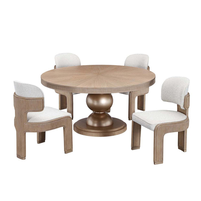 AICO Furniture - West Kensington 5 Piece Dining Room Set in Sea Salt Caramel - 9096001-147-5SET - GreatFurnitureDeal