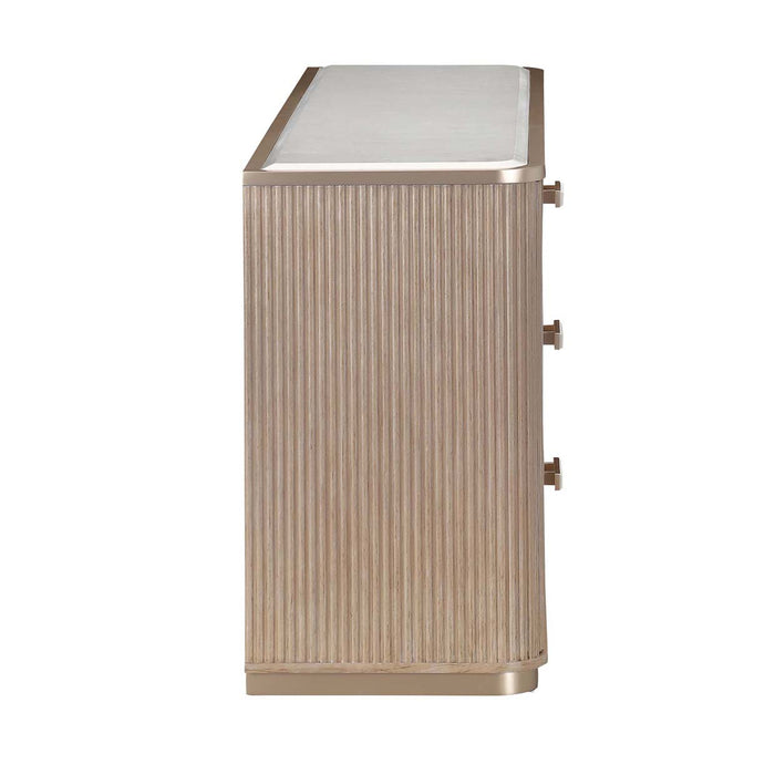 AICO Furniture - West Kensington 11 Piece Rectangular Dining Room Set in Sea Salt Caramel - 9096002-07SA-147-11SET