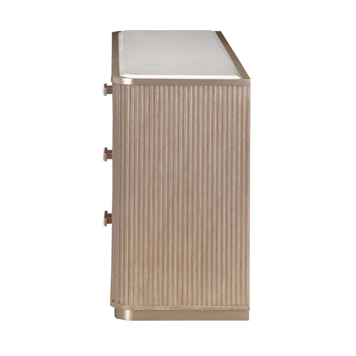 AICO Furniture - West Kensington 11 Piece Rectangular Dining Room Set in Sea Salt Caramel - 9096002-07SA-147-11SET