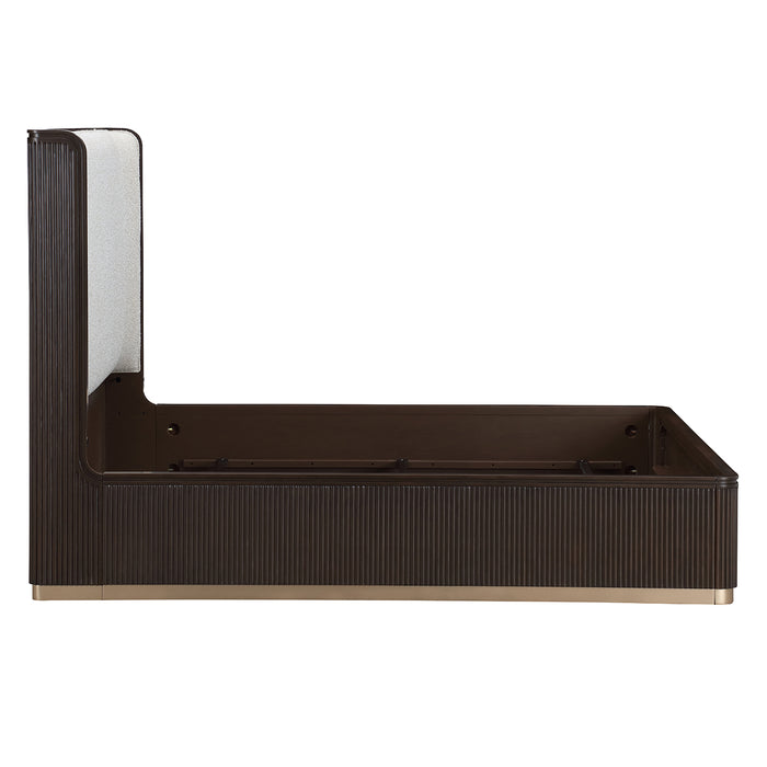 AICO Furniture - West Kensington King Bed in Medium Espresso - 9096014CK3-417 - GreatFurnitureDeal