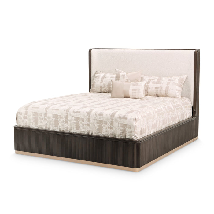 AICO Furniture - West Kensington King Bed in Medium Espresso - 9096014CK3-417 - GreatFurnitureDeal