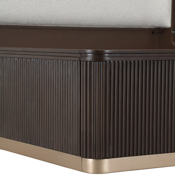 AICO Furniture - West Kensington King Bed in Medium Espresso - 9096014CK3-417 - GreatFurnitureDeal