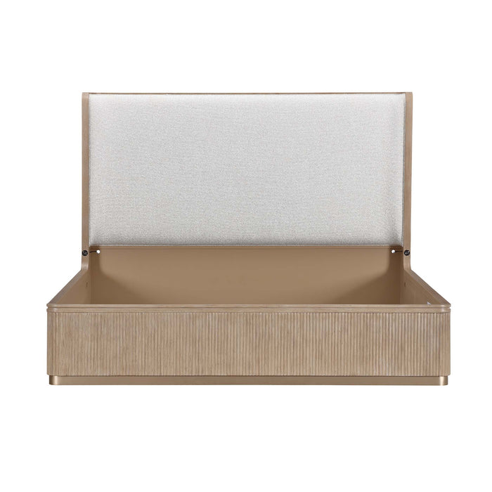 AICO Furniture - West Kensington 3 Piece King Bedroom Set in Sea Salt Caramel - 9096014EK3-040-147-3SET - GreatFurnitureDeal