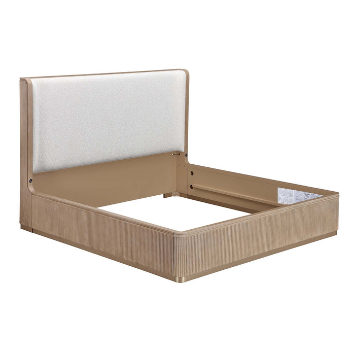 AICO Furniture - West Kensington 3 Piece King Bedroom Set in Sea Salt Caramel - 9096014EK3-040-147-3SET - GreatFurnitureDeal