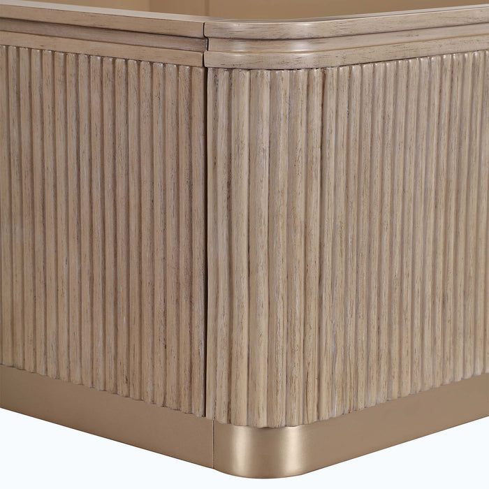 AICO Furniture - West Kensington 3 Piece King Bedroom Set in Sea Salt Caramel - 9096014EK3-040-147-3SET - GreatFurnitureDeal