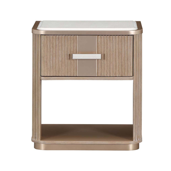 AICO Furniture - West Kensington 1-Drawer Nightstand in Sea Salt Caramel - 9096040-147 - GreatFurnitureDeal