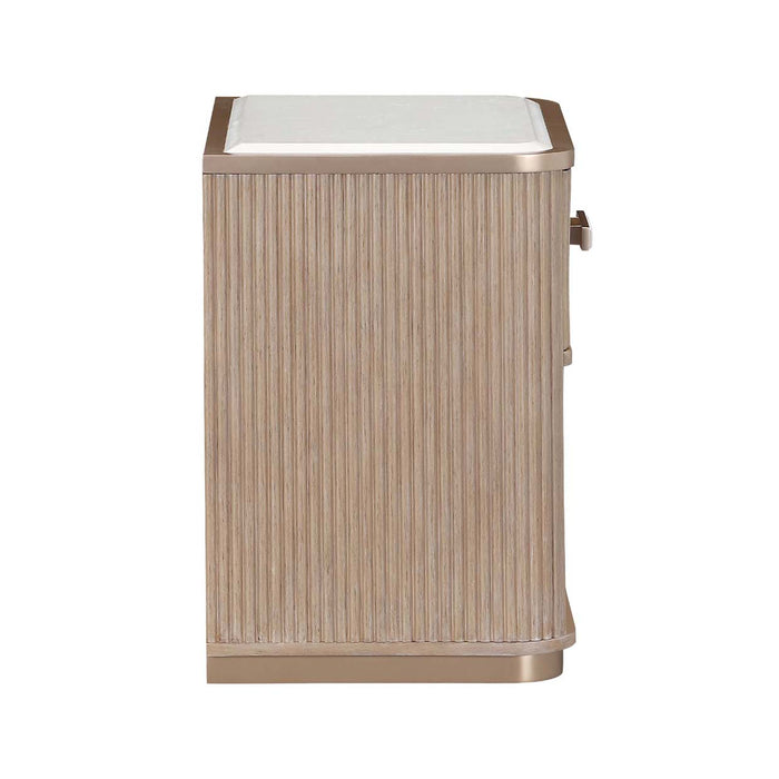 AICO Furniture - West Kensington 1-Drawer Nightstand in Sea Salt Caramel - 9096040-147 - GreatFurnitureDeal