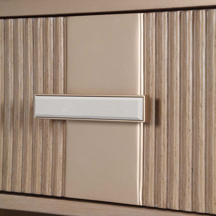 AICO Furniture - West Kensington 3 Piece King Bedroom Set in Sea Salt Caramel - 9096014EK3-040-147-3SET - GreatFurnitureDeal