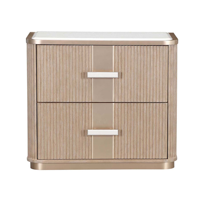 AICO Furniture - West Kensington 3 Piece California King Bedroom Set in Sea Salt Caramel - 9096014CK3-042-147-3SET - GreatFurnitureDeal