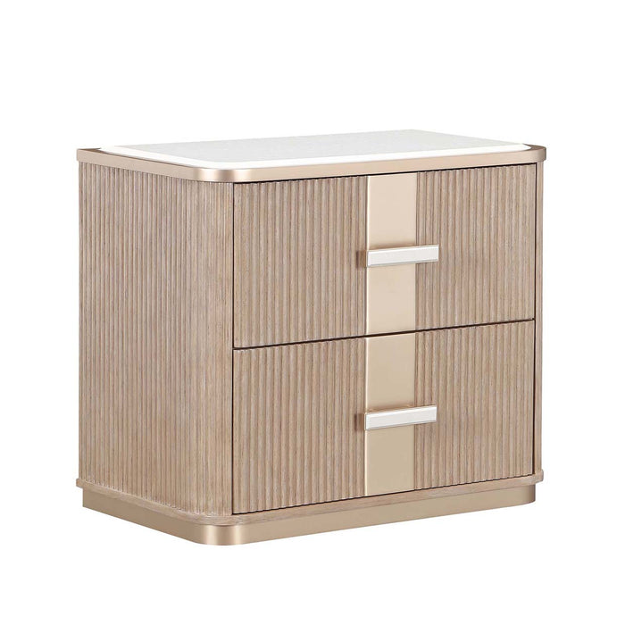 AICO Furniture - West Kensington 2-Drawer Nightstand in Sea Salt Caramel - 9096042-147 - GreatFurnitureDeal