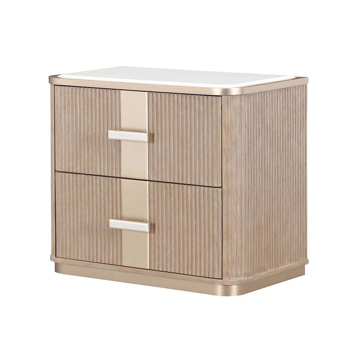 AICO Furniture - West Kensington 2-Drawer Nightstand in Sea Salt Caramel - 9096042-147 - GreatFurnitureDeal