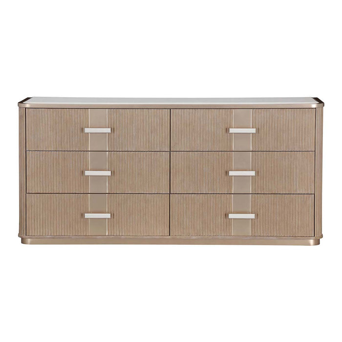 AICO Furniture - West Kensington 5 Piece California King Bedroom Set in Sea Salt Caramel - 9096014CK3-042-147-5SET - GreatFurnitureDeal