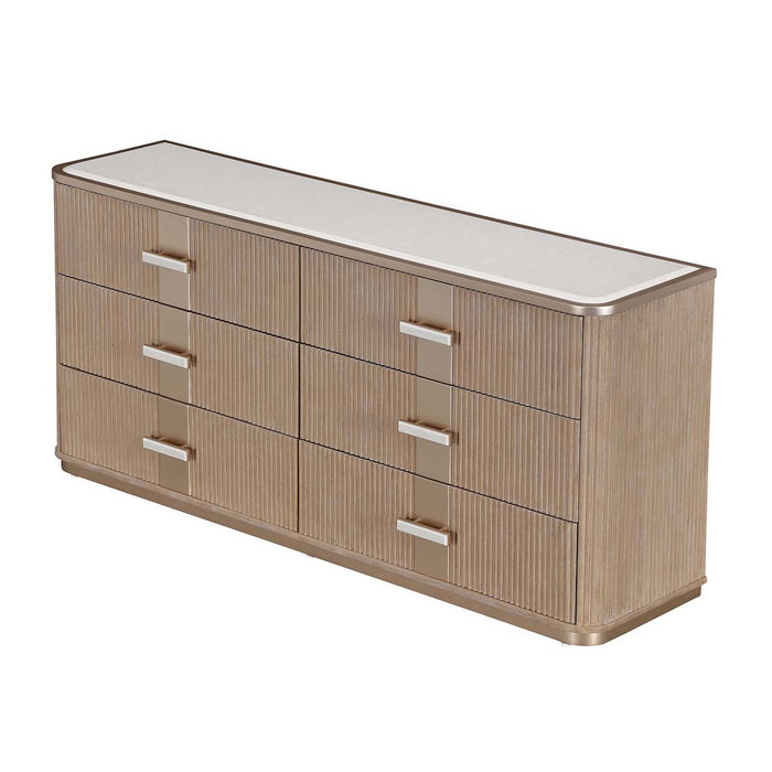 AICO Furniture - West Kensington 7 Piece California King Bedroom Set in Sea Salt Caramel - 9096014CK3-042-147-7SET