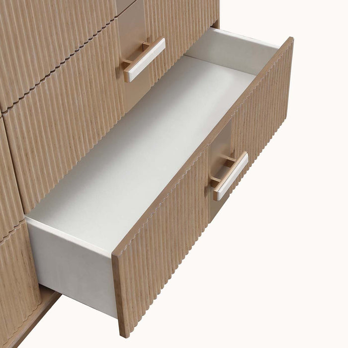 AICO Furniture - West Kensington 7 Piece California King Bedroom Set in Sea Salt Caramel - 9096014CK3-042-147-7SET