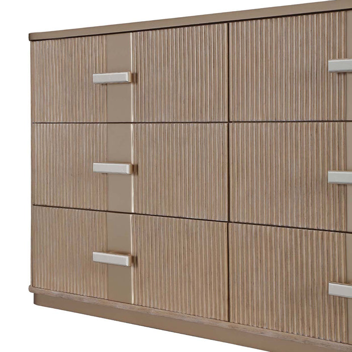 AICO Furniture - West Kensington 7 Piece California King Bedroom Set in Sea Salt Caramel - 9096014CK3-042-147-7SET