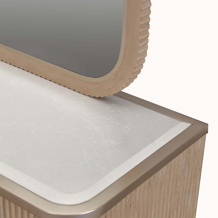 AICO Furniture - West Kensington 5 Piece California King Bedroom Set in Sea Salt Caramel - 9096014CK3-042-147-5SET - GreatFurnitureDeal