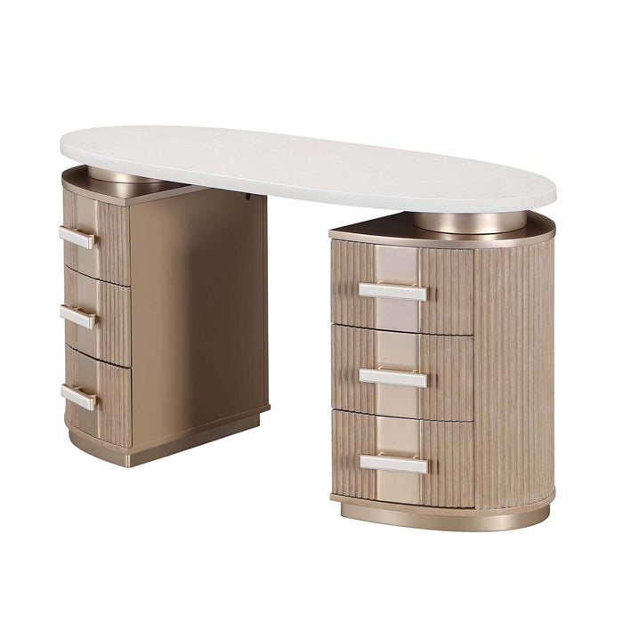 AICO Furniture - West Kensington 3 Piece Vanity Set in Sea Salt Caramel - 9096058VAN2-244-147 - GreatFurnitureDeal