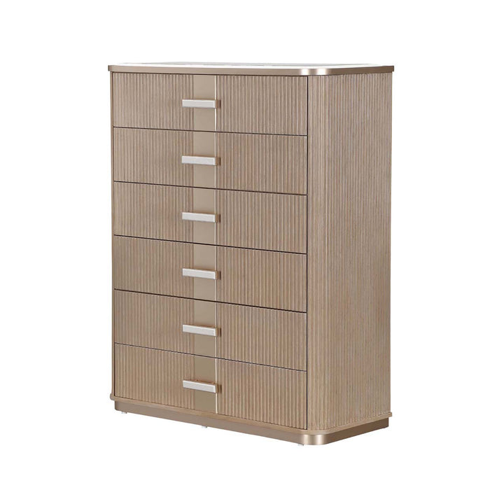 AICO Furniture - West Kensington Highboy Chest in Sea Salt Caramel - 9096070SA-147 - GreatFurnitureDeal