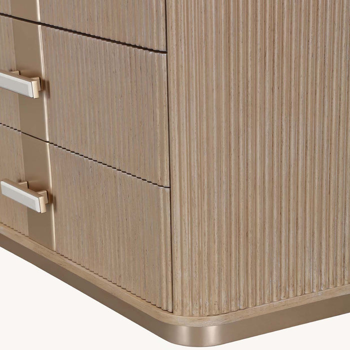 AICO Furniture - West Kensington Highboy Chest in Sea Salt Caramel - 9096070SA-147 - GreatFurnitureDeal
