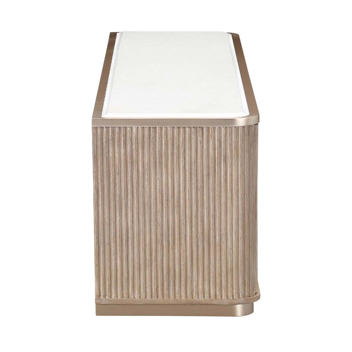 AICO Furniture - West Kensington Media Cabinet in Sea Salt Caramel - 9096081-147 - GreatFurnitureDeal