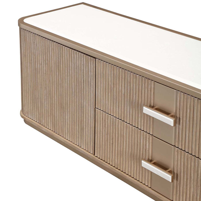AICO Furniture - West Kensington Media Cabinet in Sea Salt Caramel - 9096081-147 - GreatFurnitureDeal
