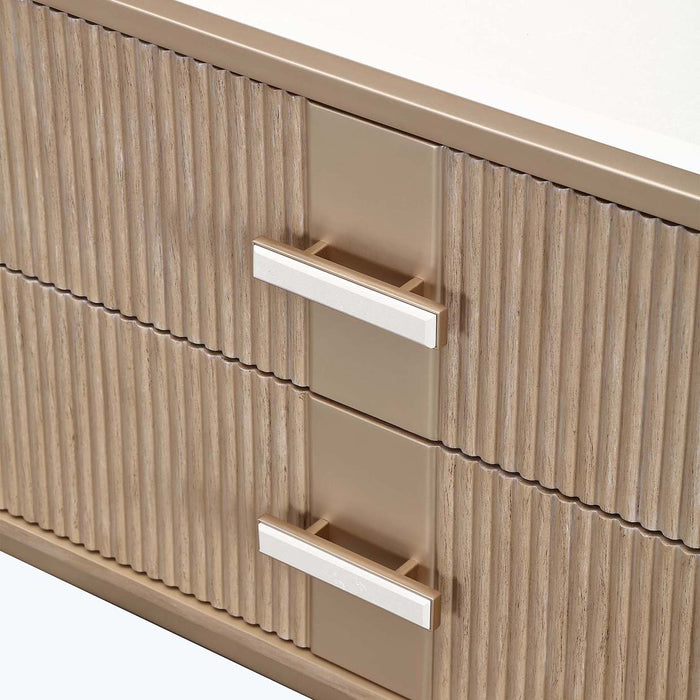 AICO Furniture - West Kensington Media Cabinet in Sea Salt Caramel - 9096081-147 - GreatFurnitureDeal