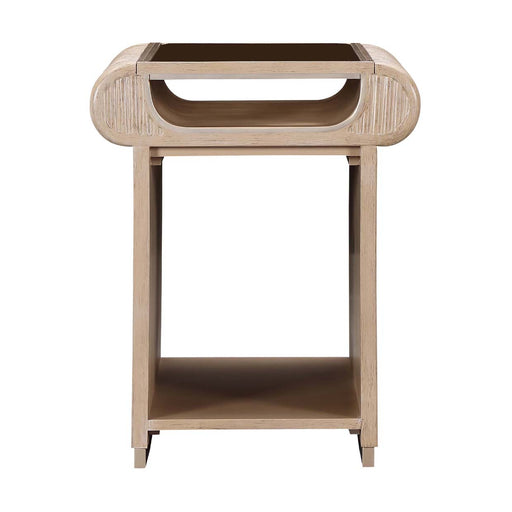 AICO Furniture - West Kensington End Table in Sea Salt Caramel - 9096202-147 - GreatFurnitureDeal
