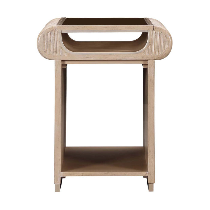 AICO Furniture - West Kensington End Table in Sea Salt Caramel - 9096202-147 - GreatFurnitureDeal