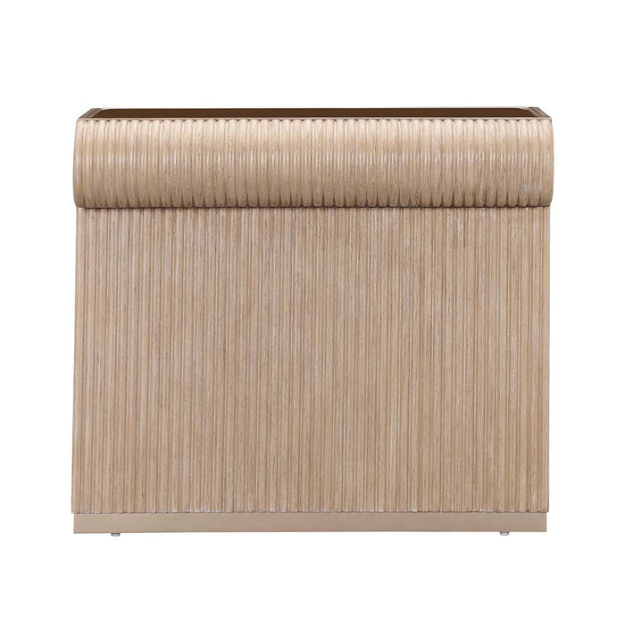 AICO Furniture - West Kensington End Table in Sea Salt Caramel - 9096202-147 - GreatFurnitureDeal