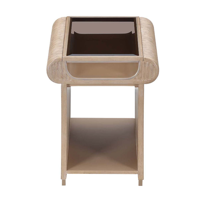 AICO Furniture - West Kensington End Table in Sea Salt Caramel - 9096202-147 - GreatFurnitureDeal
