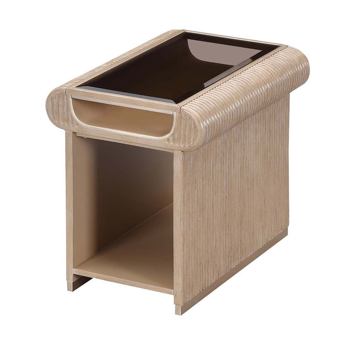 AICO Furniture - West Kensington End Table in Sea Salt Caramel - 9096202-147 - GreatFurnitureDeal