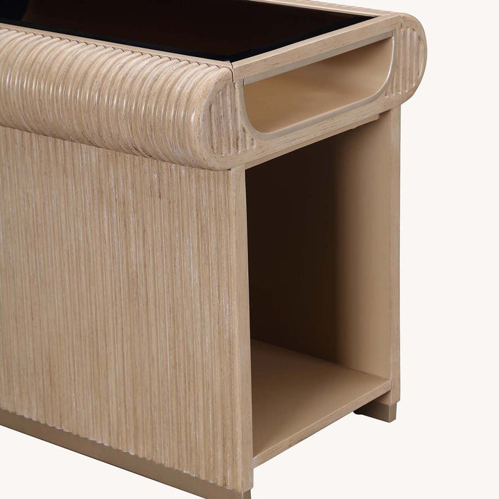 AICO Furniture - West Kensington End Table in Sea Salt Caramel - 9096202-147 - GreatFurnitureDeal