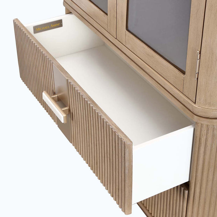 AICO Furniture - West Kensington Display Cabinet in Sea Salt Caramel - 9096209-147 - GreatFurnitureDeal