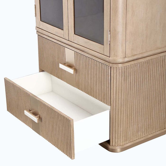 AICO Furniture - West Kensington Display Cabinet in Sea Salt Caramel - 9096209-147 - GreatFurnitureDeal