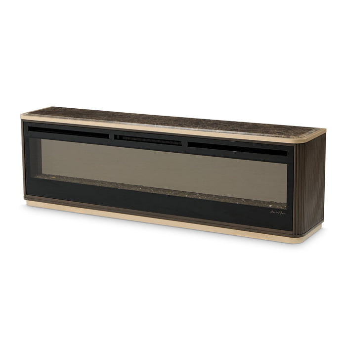 AICO Furniture - West Kensington Fireplace with Electric Insert in Medium Espresso - 9096220-AFB74-417