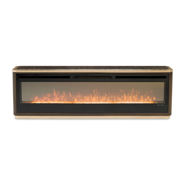 AICO Furniture - West Kensington Fireplace with Electric Insert in Medium Espresso - 9096220-AFB74-417