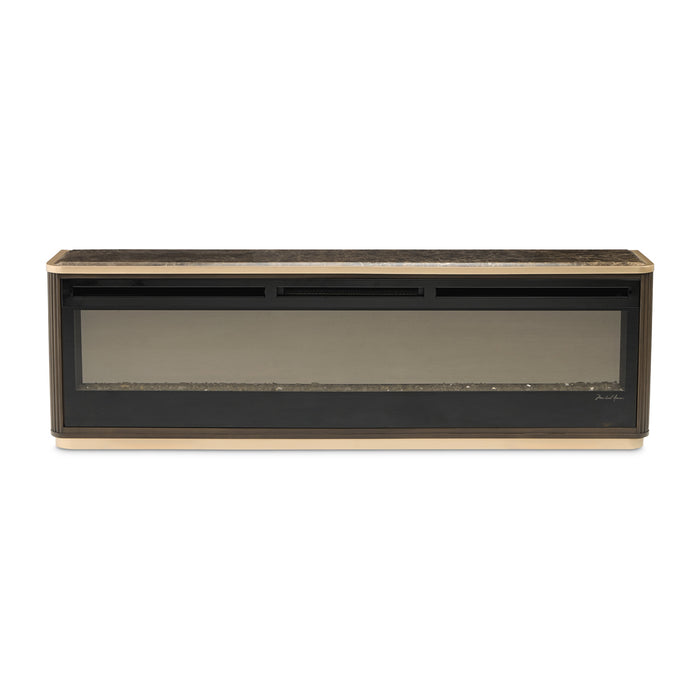 AICO Furniture - West Kensington Fireplace with Electric Insert in Medium Espresso - 9096220-AFB74-417