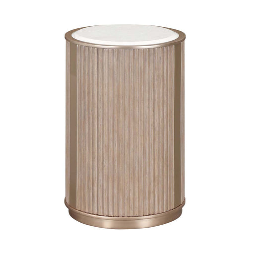 AICO Furniture - West Kensington Chairside Table in Sea Salt Caramel - 9096222-147 - GreatFurnitureDeal