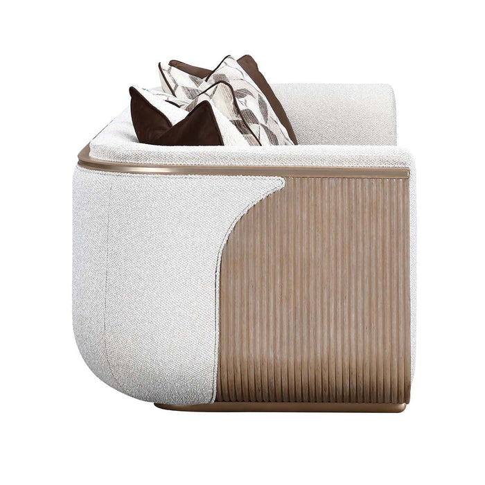 AICO Furniture - West Kensington 3 Piece Living Room Set in Sea Salt Caramel - 9096815-BUFF-147-3SET - GreatFurnitureDeal