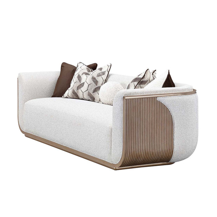 AICO Furniture - West Kensington 3 Piece Living Room Set in Sea Salt Caramel - 9096815-BUFF-147-3SET - GreatFurnitureDeal