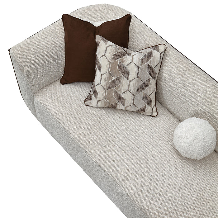 AICO Furniture - West Kensington Sofa - Buff/Medium Espresso - 9096815-BUFF-417 - GreatFurnitureDeal