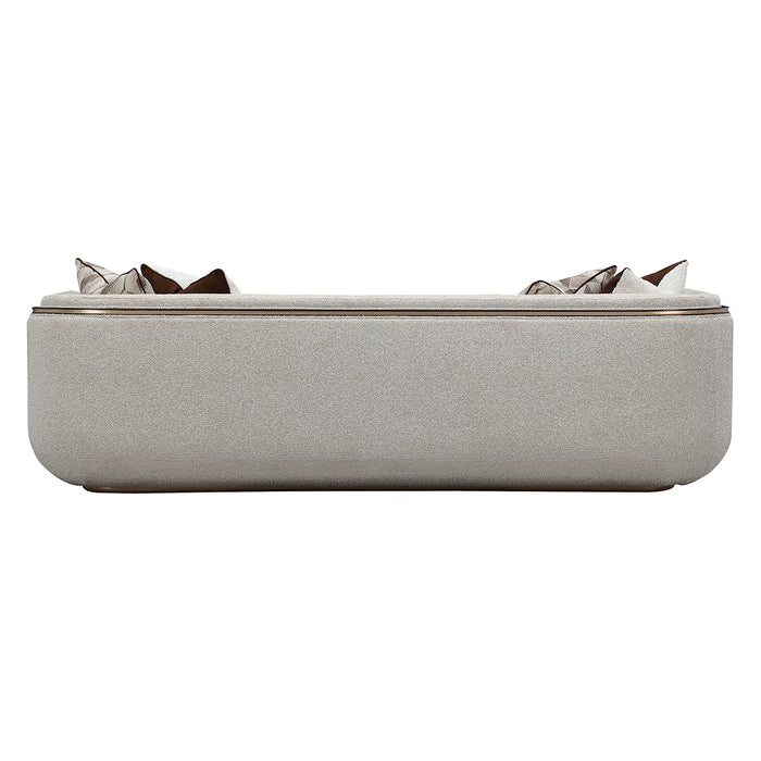 AICO Furniture - West Kensington Sofa - Buff/Medium Espresso - 9096815-BUFF-417 - GreatFurnitureDeal