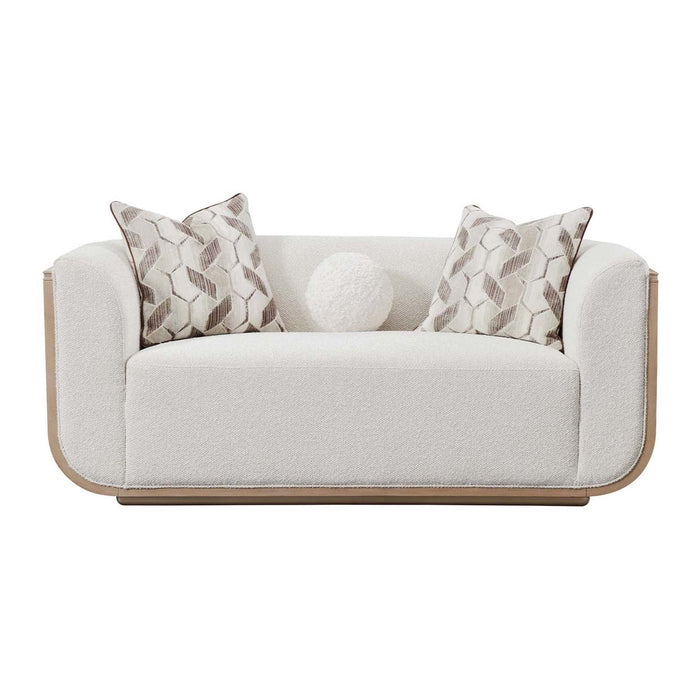 AICO Furniture - West Kensington Loveseat in Buff/Seal Salt Caramel - 9096825-BUFF-147 - GreatFurnitureDeal